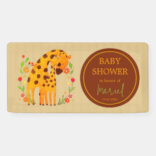 Mummy Giraffe and Calf Baby Shower Banner