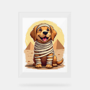 Mummy Golden Retriever Acrylic Sign