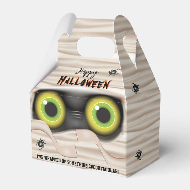 Mummy Halloween Monster Favour Box (Front Side)