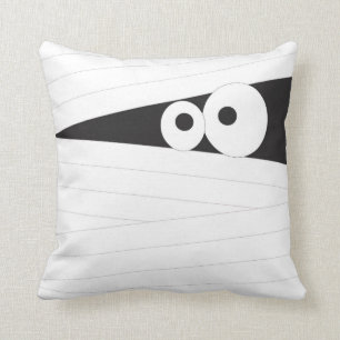 mummy halloween throw pillow, accent room decor cushion