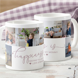 Mummy   Happiness is Heart Calligraphy 6 Photo Coffee Mug