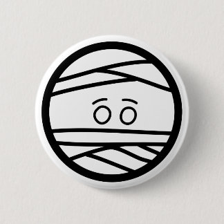 mummy head 6 cm round badge