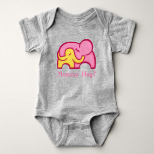 Mummy hug? baby and mum elephant baby's tee