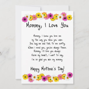 Mummy, I Love You Holiday Card