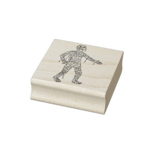 Mummy illustration art stamp