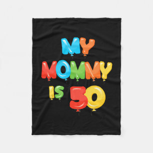 Mummy is 50 years old mum's 50th birthday idea for fleece blanket
