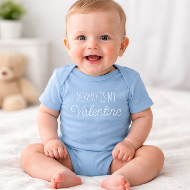 Mummy is my Valentine Baby Bodysuit (Creator Uploaded)