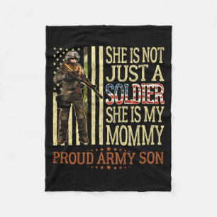 Mummy Is Soldier Hero - Proud Army Son Military Fleece Blanket