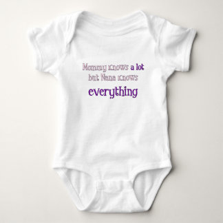 Mummy Knows A Lot But Nana Knows Everything Creepr Baby Bodysuit