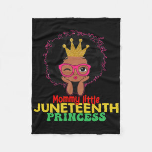 Mummy Little Juneteenth Princess Celebrate 19th Bl Fleece Blanket