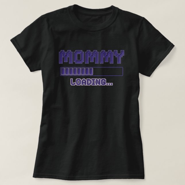 Mummy Loading Pregnancy Reveal Shirt (Design Front)