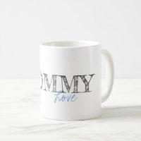 Mummy Love Baby Blue Modern Typography Sweet
