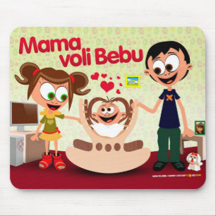 Mummy Loves Baby (Mama Voli Bebu) MousePad 01