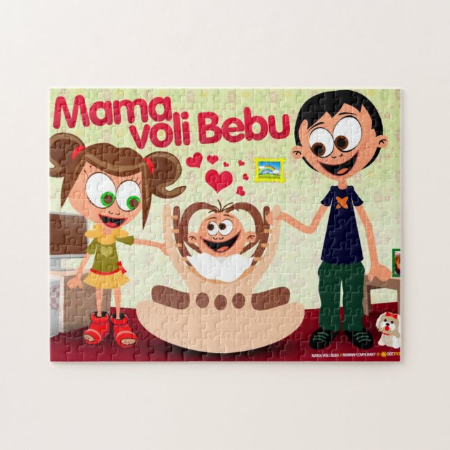 Mummy Loves Baby (Mama Voli Bebu) Puzzle (Horizontal)