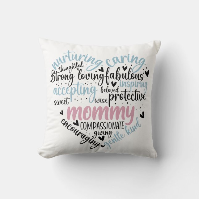 Mummy Loving Caring giving gentle  Cushion (Front)