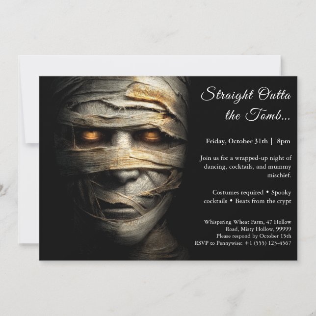 Mummy Madness | Halloween Costume Party Invitation (Front)