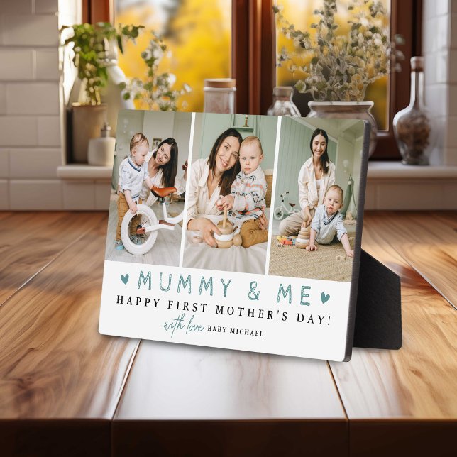'Mummy & Me' 1st Mother's Day 3 x Photo Collage Plaque (Creator Uploaded)
