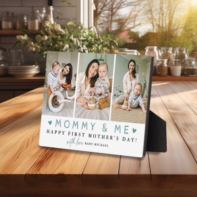 'Mummy & Me' 1st Mother's Day 3 x Photo Collage Plaque (Creator Uploaded)