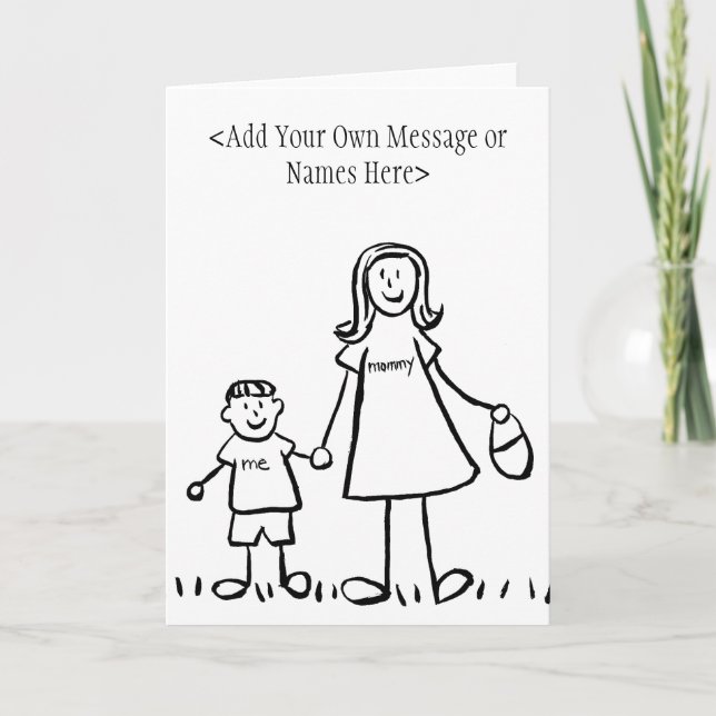 Mummy & Me - Customise Greeting or Note Cards (Front)
