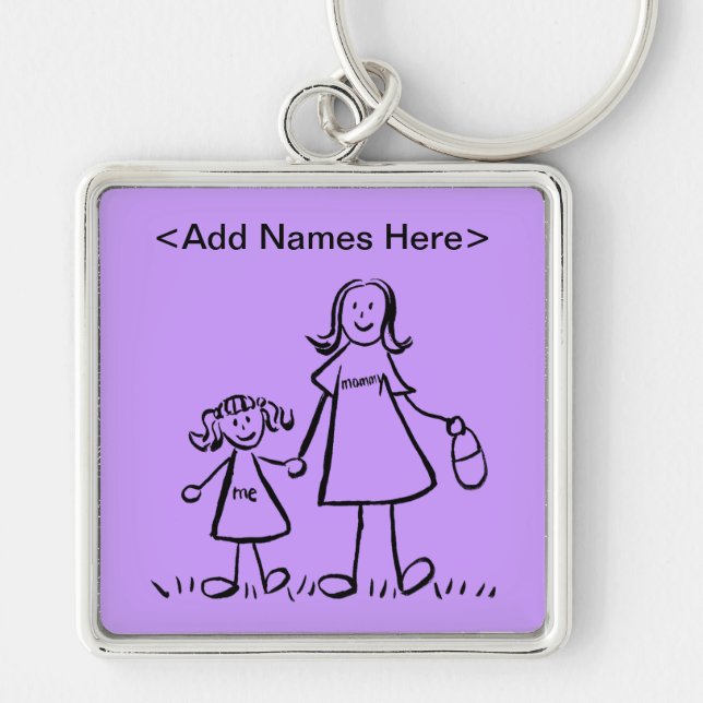 Mummy & Me Keychain (Customise Names Option) (Front)