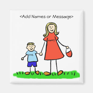 Mummy & Me - Mother and Son Blonde Family Magnet