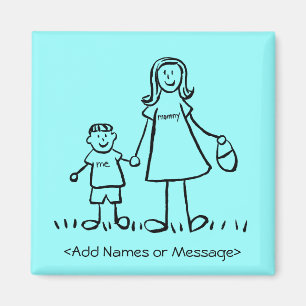 Mummy & Me - Mother and Son Custom Family Magnet