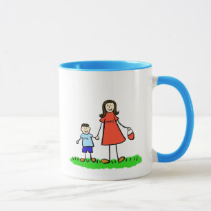 Mummy & Me Mug (Brunette with No Title)