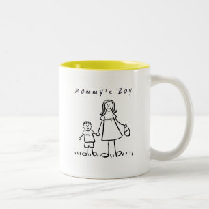 Mummy & Me Mug(Drawing with Title) Two-Tone Coffee Mug