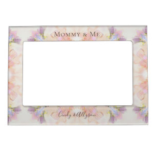 Mummy & Me, Purple, Pink, Yellow Spring Floral Magnetic Frame
