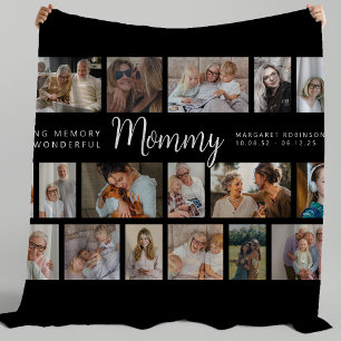 Mummy Memorial 18 Photo Collage Fleece Blanket