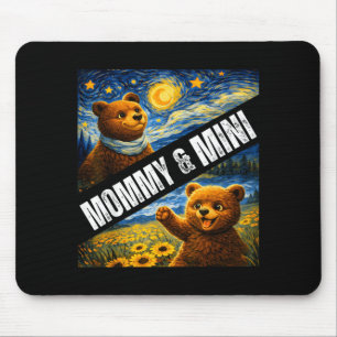 Mummy Mini Cute Bear Matching Mothers Day Mouse Pad