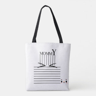 Mummy" Minimalist Tote Bag – Chic & Functioal