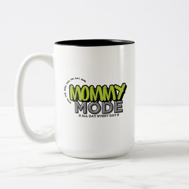 Mummy Mode Mug – Funny Mum Life Coffee Cup Gift (Left)