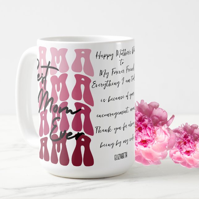 Mummy Modern Mum Custom Message Mother's Day Gift Coffee Mug (Creator Uploaded)