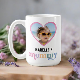Mummy Modern Mum Kids Name Mother's Day Gift Photo Coffee Mug