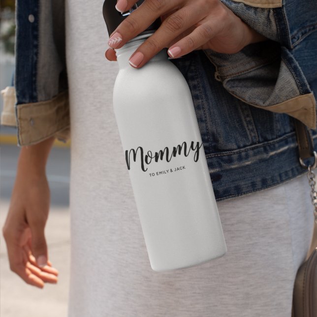 Mummy | Modern Mum Kids Names Mother's Day 532 Ml Water Bottle (Creator Uploaded)