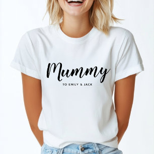 Mummy   Modern Mum Kids Names Mother's Day T-Shirt