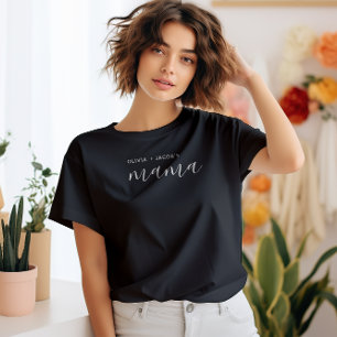 Mummy Modern Mum Kids Names Mother's Day Tri-Blend Shirt