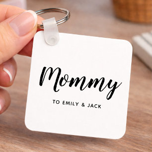 Mummy   Modern Mum Kids Names Mother's Keychain