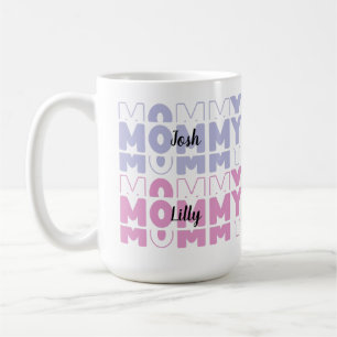 Mummy Modern Pastel Colour Custom Mother's Day Coffee Mug