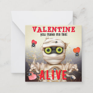Mummy Monster Kids Classroom Valentine Card