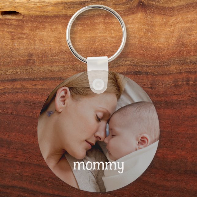 Mummy mothers day Custom photo  Key Ring (Back)