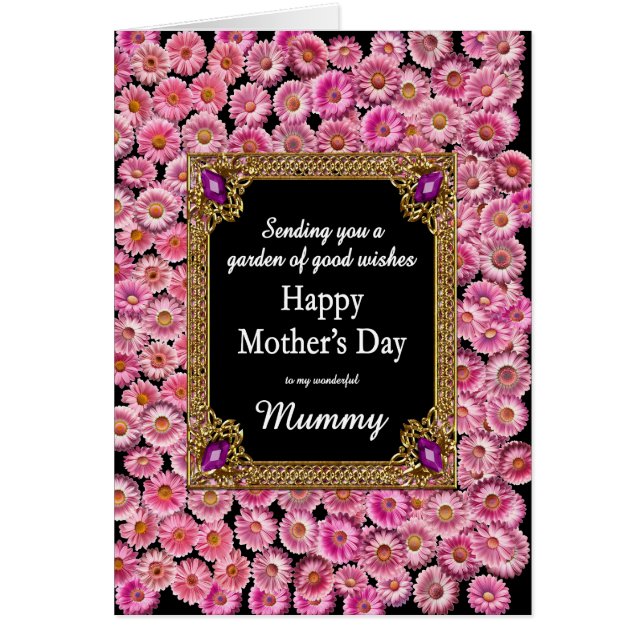 Mummy Mother's Day Pink Daisies (Front)