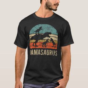 Mummy Mum Mama Dinosaur Funny 3 Three Kids Mamasau T-Shirt