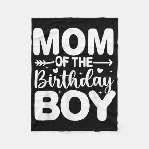 Mummy Mum Of The Birthday Boy Kid Family Matching  Fleece Blanket