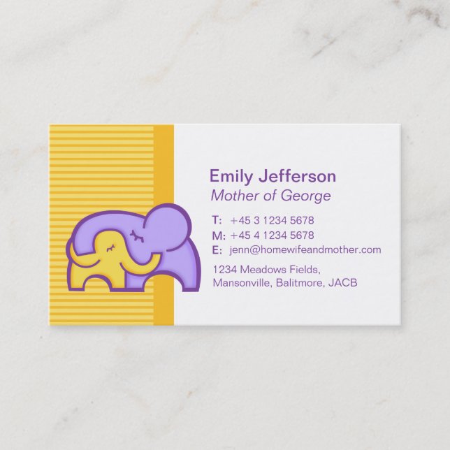 Mummy / mummy  calling information cards (Front)