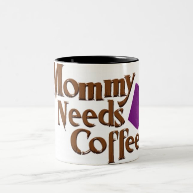 mummy-needs-coffee-logo Two-Tone coffee mug (Center)