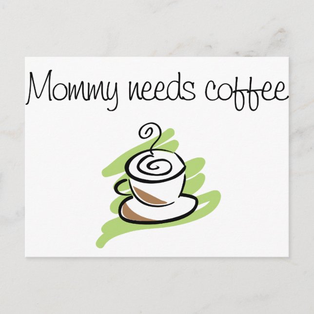Mummy needs coffee postcard (Front)