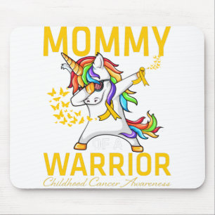 Mummy Of A Warrior Childhood Cancer Awareness Mouse Pad
