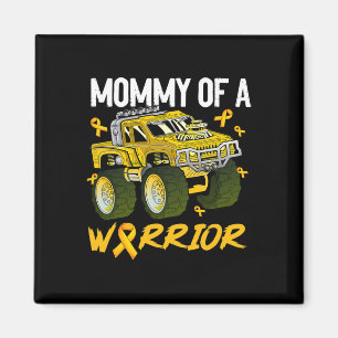 Mummy Of A Warrior Childhood Cancer Awareness Truc Magnet